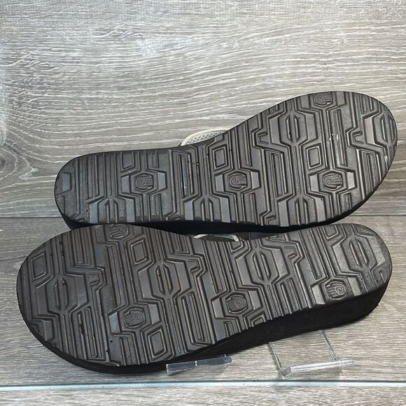 Teva Mush Mandalyn Wedge Ola 2 Women’s Sz 10 Brown Toe Loop Strappy Sandals - Picture 8 of 10